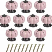 Zawiasy, okucia i inne akcesoria - Uchwyty meblowe - Ceramiczne - 10 sztuk - 4cm - Różowe - miniaturka - grafika 1