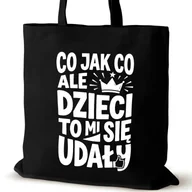 Torby i wózki na zakupy - Torba bawełniana dla MAMY na ramię czarna nadrukiem prezent śmieszna - miniaturka - grafika 1