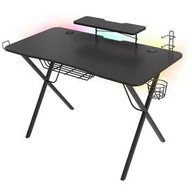 Biurka gamingowe - Biurko gamingowe Genesis HOLM 300 RGB (NDS-1550) Czarny - miniaturka - grafika 1