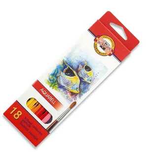 Koh i Noor Kredki akwarelowe 3717K 18 kol. KOH I NOOR 3717018004KS0804 - Przybory szkolne - miniaturka - grafika 2