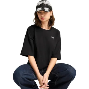 Koszulka Puma Wardrobe Ess Oversized Short Tee Bl, Kobiety - Koszulki sportowe damskie - miniaturka - grafika 1