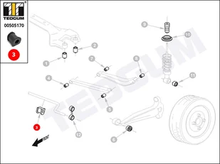 Poduszka stabilizatora TEDGUM 00505170 0444200 00505170 - Układ zawieszenia - akcesoria - miniaturka - grafika 1