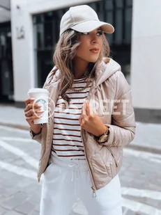 Sportowa kurtka damska pikowana LILYWOOL kamelowa Dstreet TY3715-L - Kurtki damskie Sportowa kurtka damska pikowana LILYWOOL kamelowa Dstreet TY3715-L - Kurtki damskie - miniaturka - grafika 1