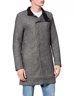 ONLY & SONS Onsoscar King Coat Cs OTW Vd płaszcz męski, ciemnoszary melanż, XXL - Płaszcze męskie - miniaturka - grafika 1