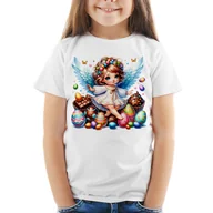 Koszulki dla dziewczynek - Aniołek wielkanocny - koszulka dziecięca - miniaturka - grafika 1