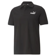Koszulki męskie - Męska koszulka polo z piki Essentials PUMA Black - miniaturka - grafika 1