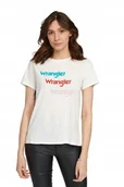Koszulki i topy damskie - WRANGLER SS REPEAT TEE OFF WHITE W7ZAEV737 L - Wrangler - miniaturka - grafika 1