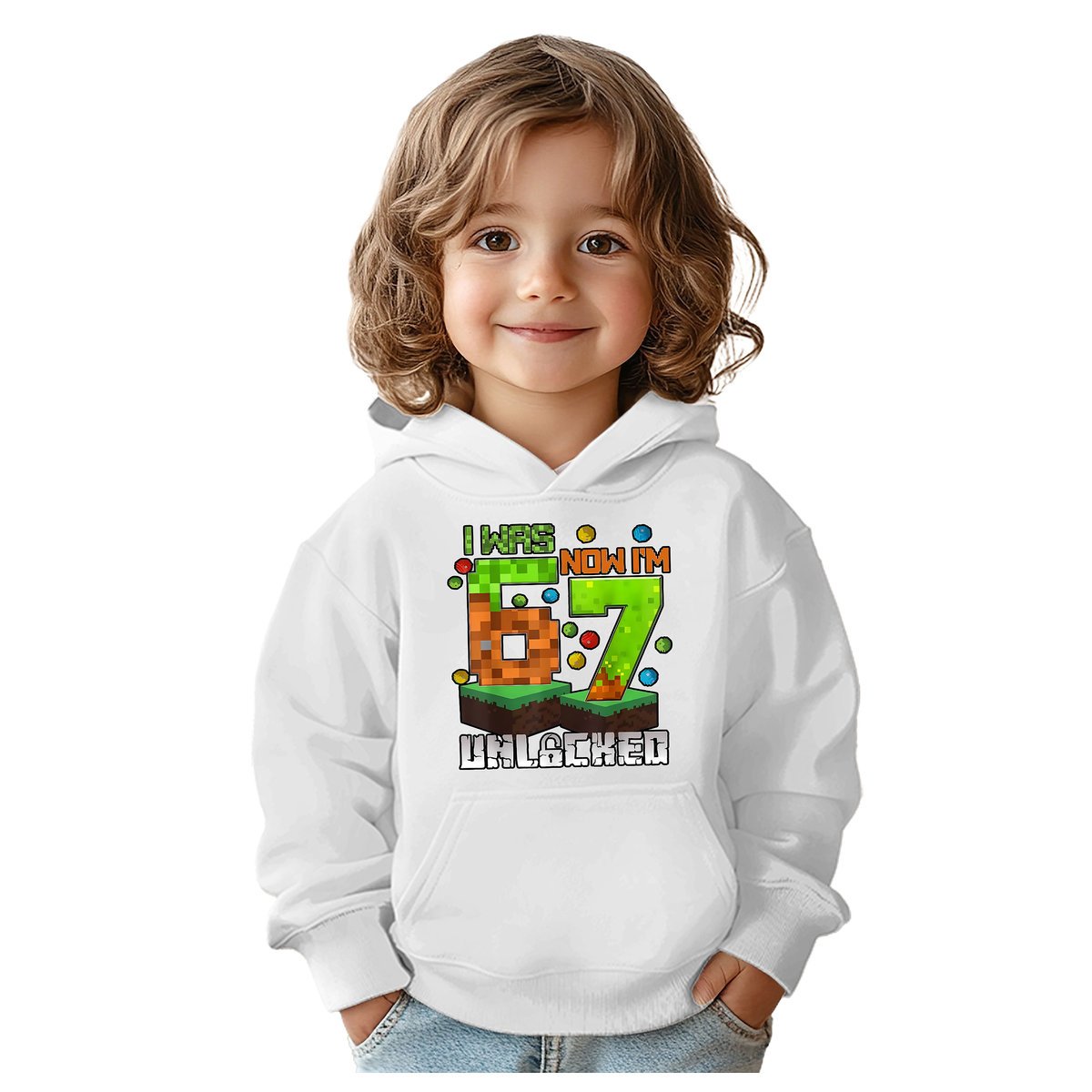 BLUZA DZIECIĘCA Z KAPTUREM 67 SIX SEVEN VIRAL 110-116 DLA DZIECKA PREZENT