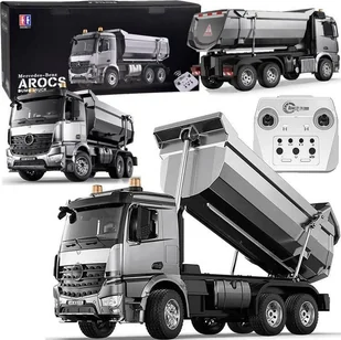 EE Mercedes Arocs METALOWA wywrotka sterowana EE ruchoma naczepa 1:20 RC0667 - Zabawki zdalnie sterowane - miniaturka - grafika 1