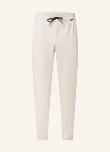 Calvin Klein Spodnie W Dresowym Stylu Tapered Fit beige - Spodnie męskie - miniaturka - grafika 1