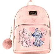 Plecaki - Cerdá Disney Plecak Lilo i Stitch, imitacja skóry, wzór Stitch i anioł, różowy, jeden rozmiar, na co dzień, Różowy, Taille unique, Casual - miniaturka - grafika 1