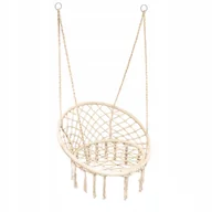 Fotele ogrodowe wiszące - Fotel wiszący ażurowy Black Forest, ecru - miniaturka - grafika 1