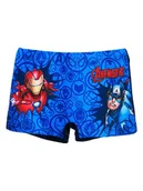 Kąpielówki dla chłopców - Avengers Kąpielówki "Avengers Classic" w kolorze granatowym ze wzorem - miniaturka - grafika 1