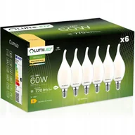 Żarówki LED - 6x Żarówka Led Płomyk E14 7W 60W 3000K Filament - miniaturka - grafika 1
