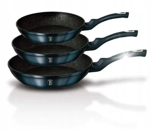 ZESTAW 3 PATELNI GRANITOWYCH 20/24/28CM BERLINGER HAUS AQUAMARINE BH-6177 - Zestawy garnków i patelni - miniaturka - grafika 1