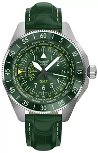 Zegarek Zegarek Aviator V.1.37.0.309.4 AIRACOBRA GMT - Zegarki męskie - miniaturka - grafika 1