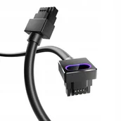 Kable komputerowe i do monitorów - AsiaHorse Przedłużacz do zasilacza 12VHPWR TYP A Hydrus ARGB 50 cm czarny - miniaturka - grafika 1