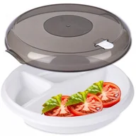 Akcesoria i części do mikrofalówek - Pojemnik do mikrofalówki dzielony 25 cm kod: O-229123 - NATYCHMIASTOWA WYSYŁKA !! - miniaturka - grafika 1