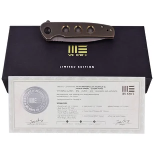 Nóż składany WE Knife Shakan LE No 172/210 Bronze Titanium, Gray Stonewashed CPM 20CV (WE20052B-2) - Noże - miniaturka - grafika 10