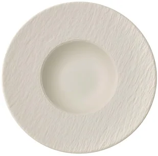 Villeroy & Boch Manufacture Rock Blanc talerz do makaronu, strona wierzchnia naczynia z wysokiej jakości Premium do makaronu 29 cm miseczka, porcelana, biała, 28.4 x 28.4 x 5 cm 10-4240-2790 - Talerze - miniaturka - grafika 2