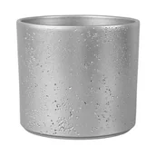 Donice - Osłonka Pillar Lava 11 cm silver effect srebrny - miniaturka - grafika 1