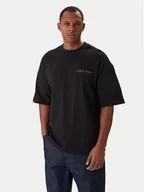 Koszulki męskie - Calvin Klein T-Shirt S/S Crew Neck LV00NM2929 Czarny Relaxed Fit - miniaturka - grafika 1