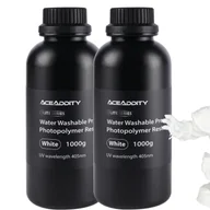 Filamenty i akcesoria do drukarek 3D - Aceaddity Zmywalna wodą żywica do drukarek 3D, niski skurcz, 405 nm, utwardzana promieniami UV fotopolimerowa żywica drukarska, wysoka precyzja i łatwość czyszczenia, odpowiednia do drukarek 3D 2K/4K/8K LCD/DPL/SLA šC Biały, 1000 g (2 szt.) - miniaturka - grafika 1