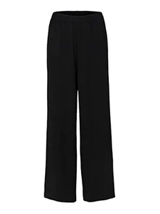 SELECTED FEMME Klasyczne spodnie damskie z szerokimi nogawkami, czarny, 34W / 32L - Spodnie damskie - miniaturka - grafika 1