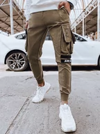 Spodnie męskie - Spodnie męskie bojówki beżowe Dstreet UX4308-S - miniaturka - grafika 1