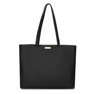 Torebki damskie - Carlheim Women's Totebags ELLA PREMIUM prawdziwa skóra, czarna, czarny, jeden rozmiar, Minimalistyczny - miniaturka - grafika 1