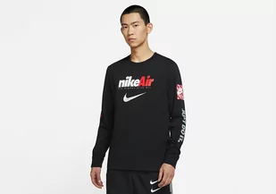 Nike Nsw Swoosh Air Graphic Long-Sleeve Black - Koszulki męskie - miniaturka - grafika 1