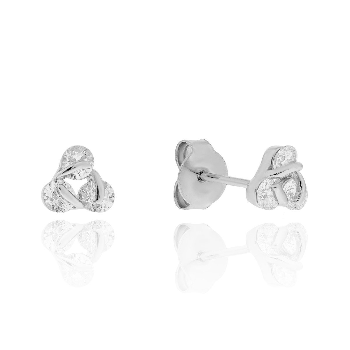 Srebrne kolczyki z cyrkoniami sztyfty pr. 925