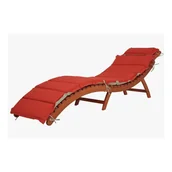 Leżaki ogrodowe - Ogrodowy leżak składany z drewna eukaliptusowego z dwustronnym siedziskiem Garden Pleasure Nassau - miniaturka - grafika 1