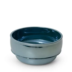 Misa ceramiczna Simona 2 20x20x10 turkusowa z perłowym połyskiem 01 Eurofirany - Tace i patery - miniaturka - grafika 1