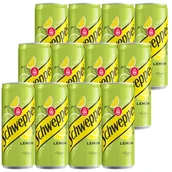 Napoje gazowane - Schweppes Lemon Napój gazowany 330 ml x 12 sztuk - miniaturka - grafika 1