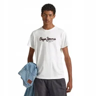 Koszulki męskie - PEPE JEANS KOSZULKA MĘSKA T-SHIRT WIDO ECRU r.XL - miniaturka - grafika 1