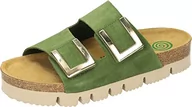Kapcie damskie - Dr. Brinkmann Damskie kapcie płaskie 700474-07, zielony, 38 EU - miniaturka - grafika 1