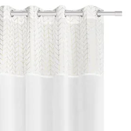 Firany - Firana 140 x 250 Dekoracyjna Nord Przelotki Biały - miniaturka - grafika 1