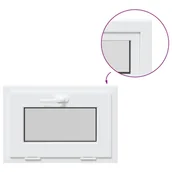 Tablice i flipcharty - vidaXL Okno piwniczne "RISOR" 60x40 cm uchylne 3 szyby białe - miniaturka - grafika 1