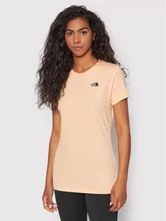 Koszulki i topy damskie - The North Face T-Shirt Simple Dome NF0A4T1A Pomarańczowy Regular Fit - grafika 1
