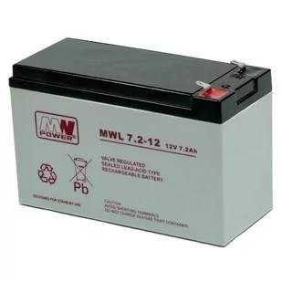 Akumulator żelowy 12V/7,2Ah MWL T2 - Akumulatory ogólnego zastosowania - miniaturka - grafika 1