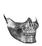 Stroje karnawałowe - Widmann Andreas trupia czaszka na podbródek Mask-Metal SA-00855 - miniaturka - grafika 1