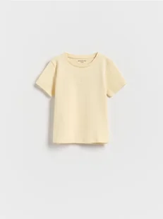 Reserved - Bawełniany t-shirt z haftem - jasnożółty - Bluzki dla niemowląt - miniaturka - grafika 1