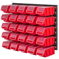 Pozostałe wyposażenie warsztatu - Tablica warsztatowa Lokke 25 elementów 58 x 39 cm, czerwona - miniaturka - grafika 1