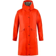 Kurtki damskie - Fjallraven 14500131-214 Vardag Rain Parka W kurtka damska Flame Orange rozmiar M - miniaturka - grafika 1