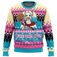 Swetry męskie - Bluza 3d I Top Odzież Jesienna I Zimowa Ha Ha Ha Happy Christmas Joker Świąteczny Sweter Prezent Święty Mikołaj Sweter Męski L EL1121 - miniaturka - grafika 1