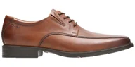 Półbuty męskie - Półbuty męskie Clarks Tilden Walk brązowe 39.5 - miniaturka - grafika 1