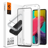 Szkła hartowane na telefon - Szkło hartowane SPIGEN Alm Glass FC do Samsung Galaxy M53 5G Czarny - miniaturka - grafika 1
