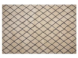 Beliani Dywan 200 x 300 cm beżowy z czarnym MIDYAT - Dywany - miniaturka - grafika 1