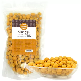ORZESZKI ZIEMNE CRISPY NUTS SEROWO - CEBULOWE GLOBAL FOOD 500g - Chipsy - miniaturka - grafika 1